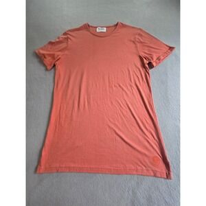 NIMA T-Shirt Mens Size 1 Terracotta Orange Longline Embroidered Lion Logo
